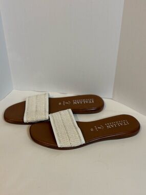 Italian Shoemakers White Slide Sandals